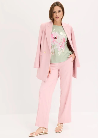 T-shirt à empiècement tissé • vert pâle • Boutique bonprix