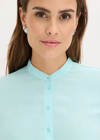 Lange blouse van viscose • aquablauw • bonprix online shop