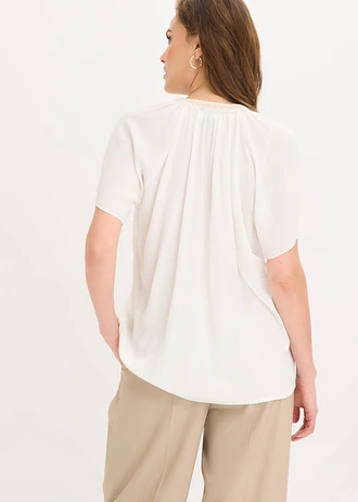 Viscose tuniek met crinkle-effect • wolwit-latte macchiato • bonprix online shop