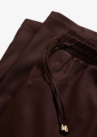 Pantalon large à pinces • marron foncé • Boutique bonprix