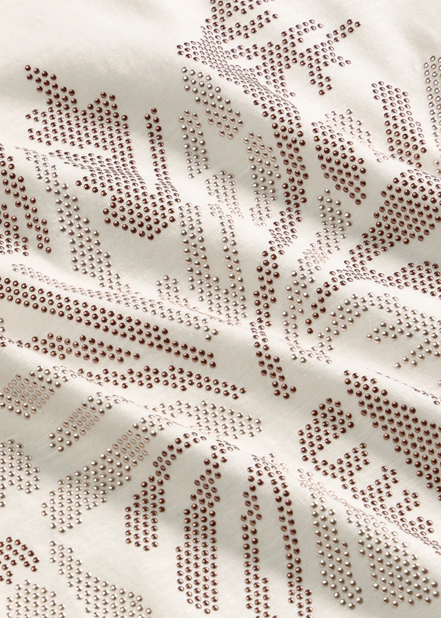 T-shirt en coton avec rivets • écru imprimé • product-page.page-title-suffix