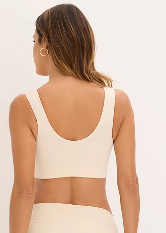 Bezszwowy biustonosz bustier z kolekcji Feel Comfort (2 szt.) • beżowy piaskowy • sklep bonprix