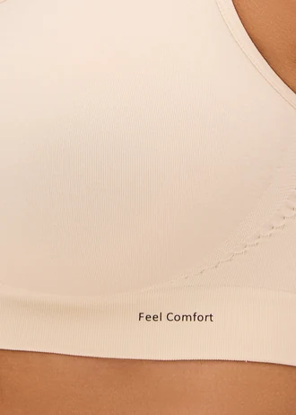 Bezszwowy biustonosz bustier z kolekcji Feel Comfort (2 szt.) • beżowy piaskowy • sklep bonprix