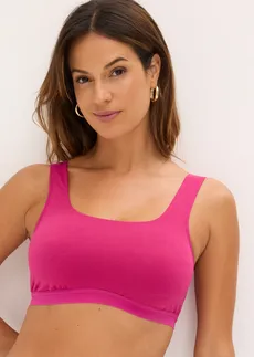 Lot de 3 brassières coton extensible • rose fuchsia + beige + vieux rose • Boutique bonprix
