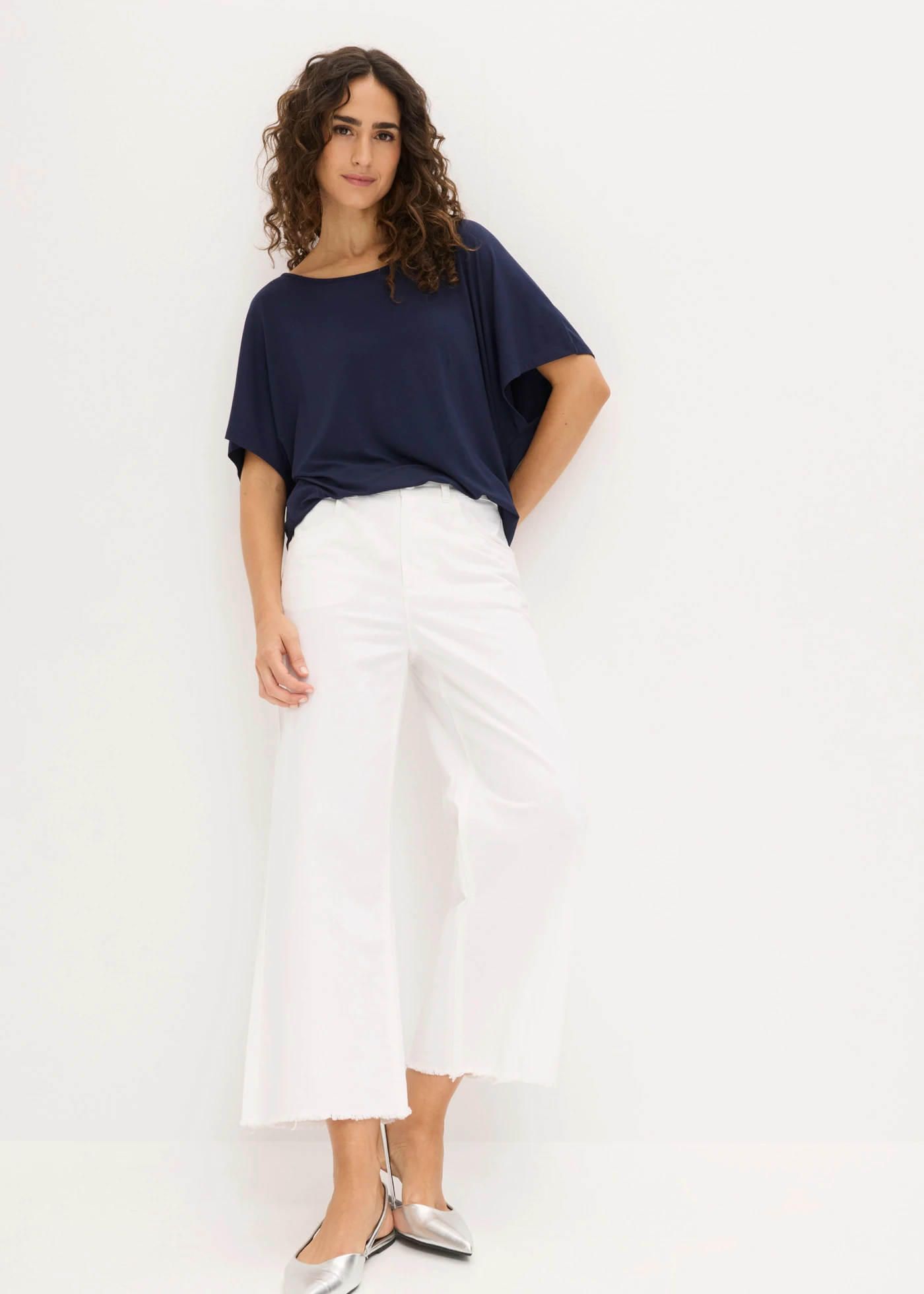 T-shirt en viscose extensible • bleu foncé • Boutique bonprix