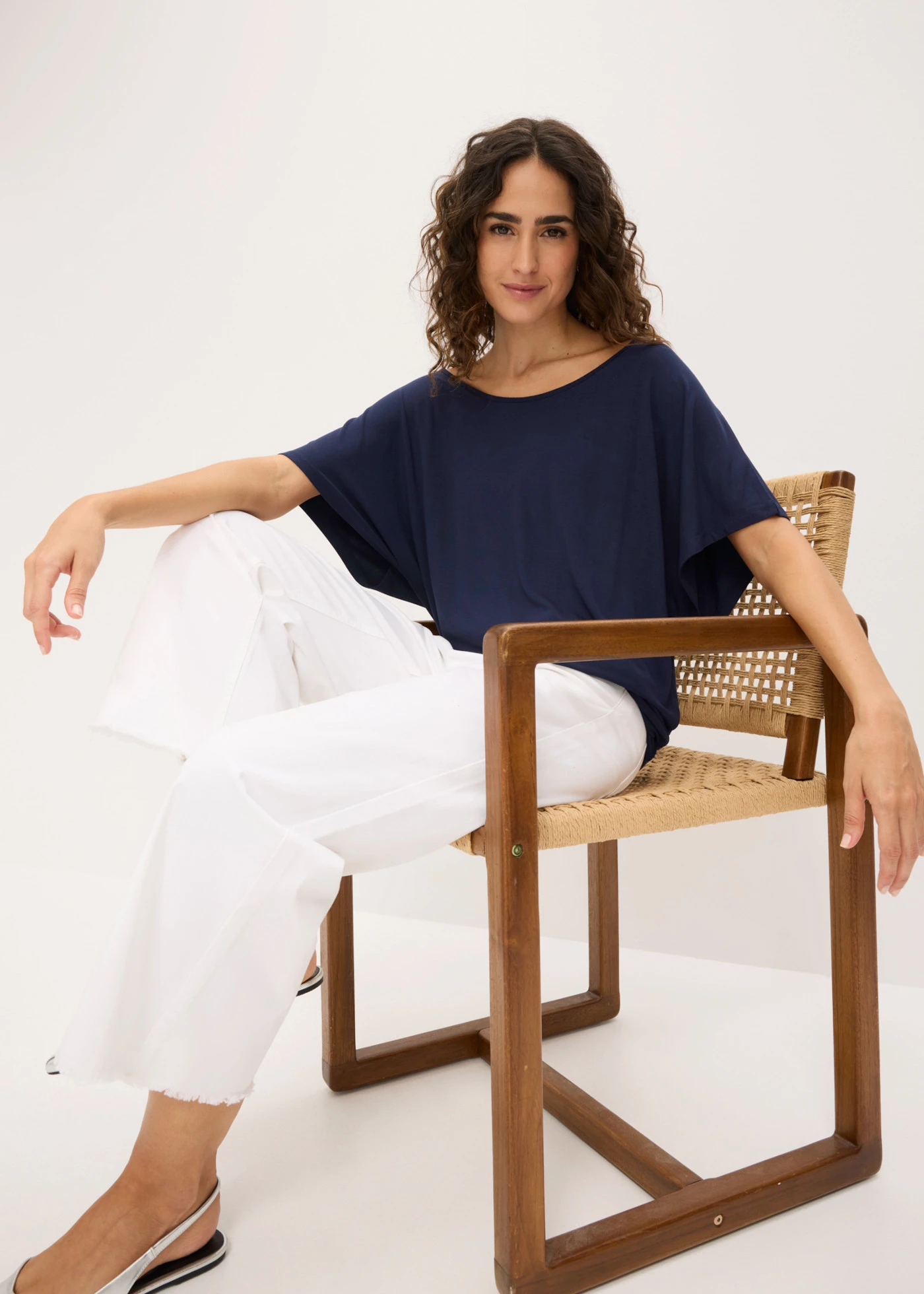T-shirt en viscose extensible • bleu foncé • Boutique bonprix