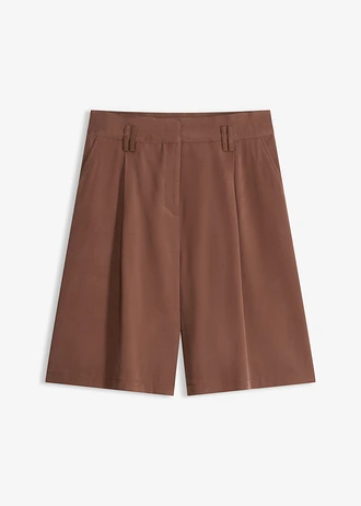 Bermudy ze splývavé viskózy • hnědá • bonprix obchod