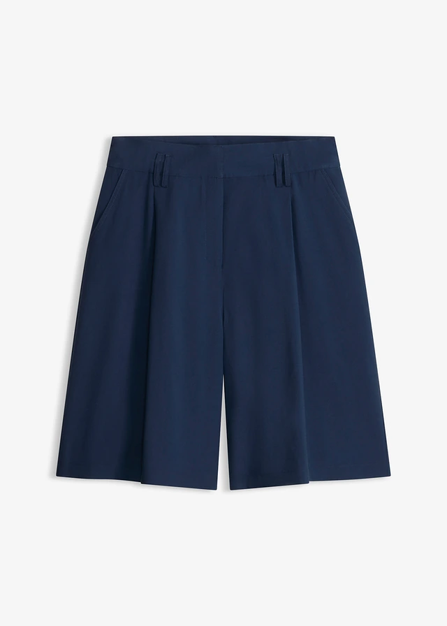 Bermuda van soepele viscose • donkerblauw • bonprix online shop