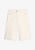 Bermudashort met wijde pijpen van elastisch twill, Kleur: wolwit
