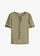 Shirt tuniek met kanten lint, Kleur: olijfgroen