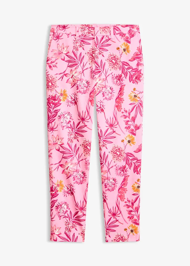 Pantalon 7/8 extensible • rose floral • Boutique bonprix
