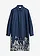 Robe-chemise en popeline de coton, Couleur: bleu foncé/écru graphique