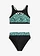 Bikini brassière à découpes (ens. 2 pces), Couleur: vert menthe-noir zèbre
