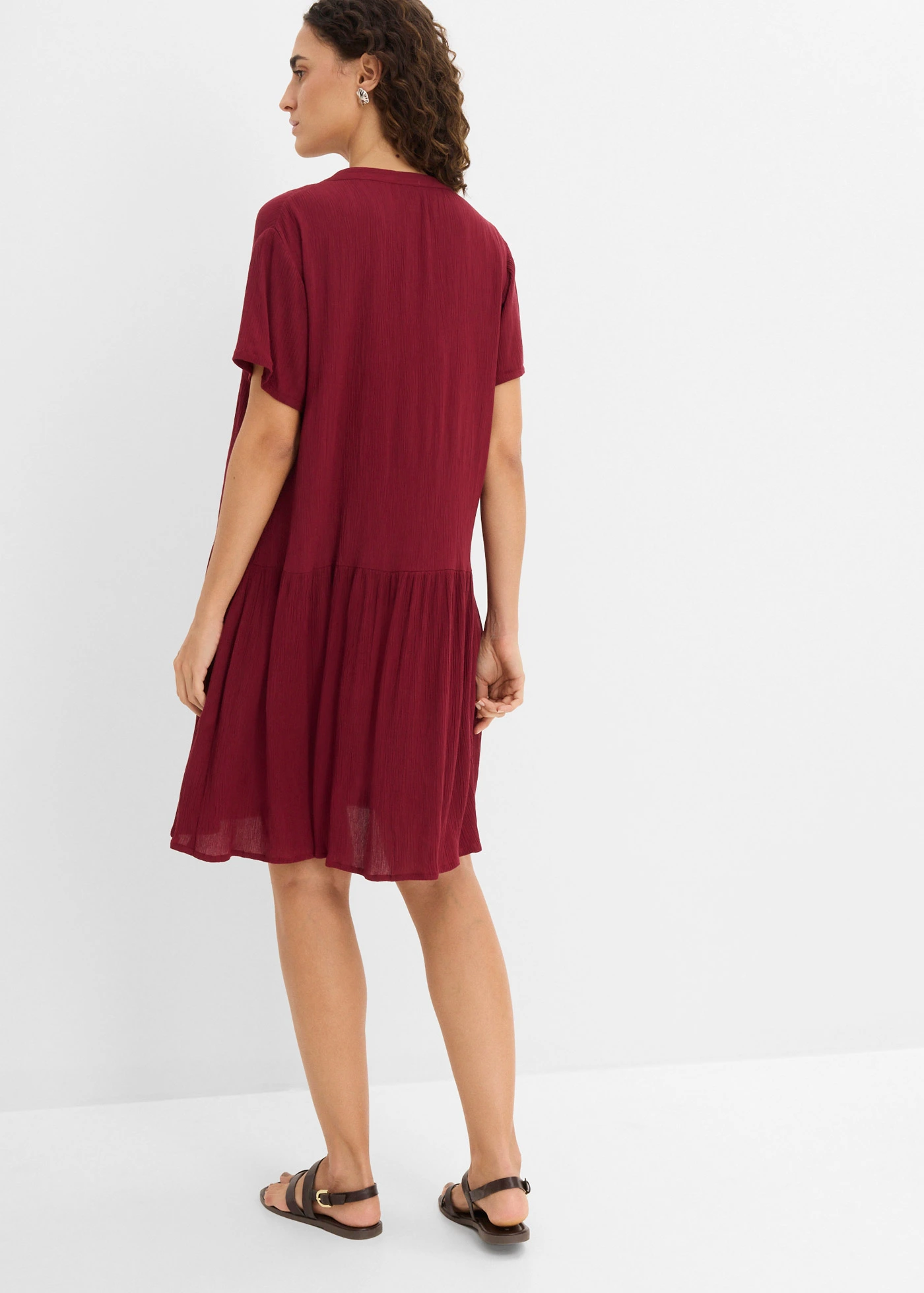 Tuniekjurk van soepele viscose • robijnrood • bonprix online shop