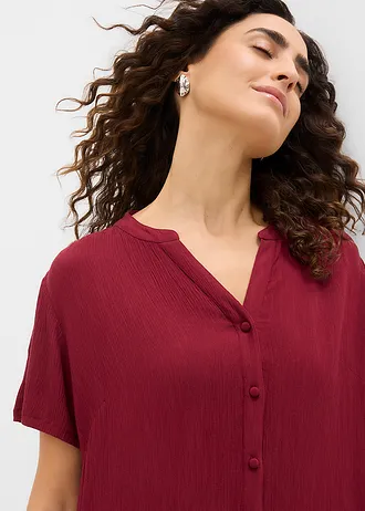 Robe-tunique en viscose fluide • rouge rubis • Boutique bonprix