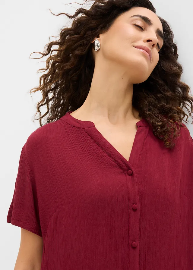 Robe-tunique en viscose fluide • rouge rubis • product-page.page-title-suffix