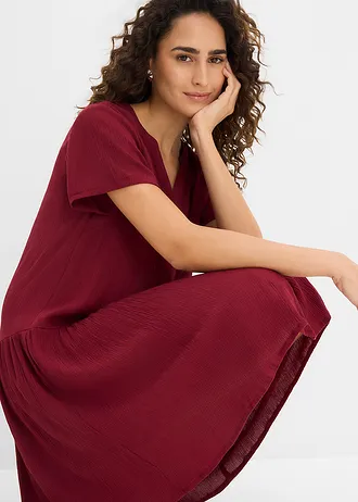 Tuniekjurk van soepele viscose • robijnrood • bonprix online shop