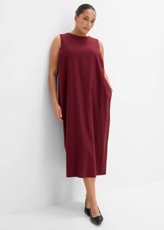Robe longue avec poches latérales, Couleur: rouge érable