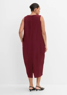 Robe longue avec poches latérales • rouge érable plus size • Boutique bonprix