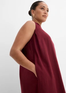 Robe longue avec poches latérales • rouge érable plus size • Boutique bonprix