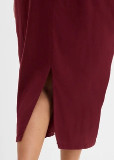 Maxi šaty s průhmatovými kapsami, z viskózové směsi • javorově červená plus size • bonprix obchod