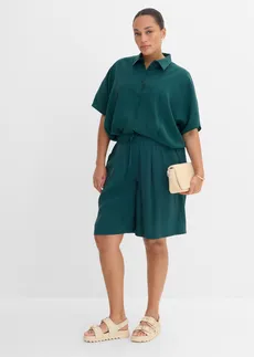 Pantaloni confortabili din material cu viscoză, culoare: verde profund