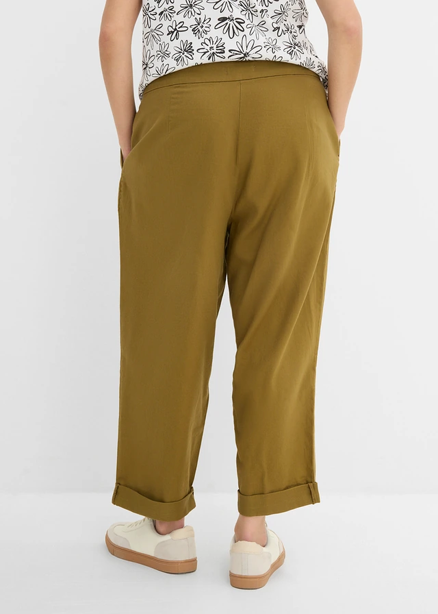 Pantalon ballon 100% coton, Couleur: vert nature