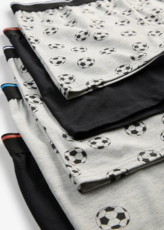 Strakke boxershorts, midi lengte (set van 5) • zwart+lichtgrijs gemêleerd • bonprix online shop