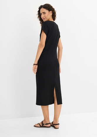 Rochie din jerse tip Punto di Roma • negru • magazin bonprix