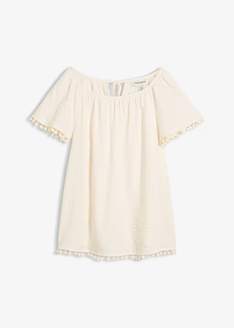 Blouse in een zachte viscosemix • wolwit • bonprix online shop