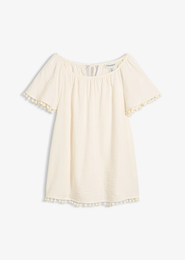 Blouse in een zachte viscosemix • wolwit • bonprix online shop