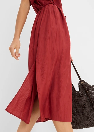 Robe midi douce • rouge désert • Boutique bonprix
