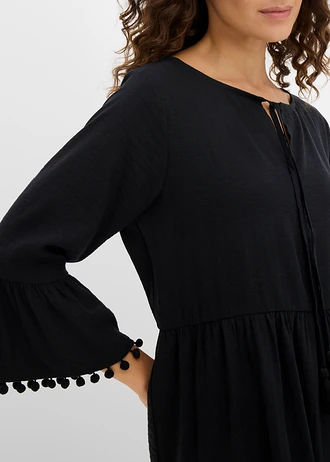 Jurk van soepele viscose • zwart • bonprix online shop