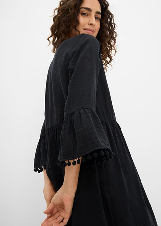 Robe fluide en viscose mélangée • noir • Boutique bonprix