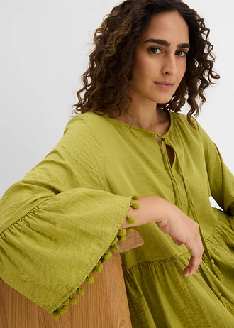 Jurk van soepele viscose • cactusgroen • bonprix online shop