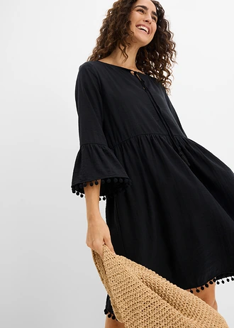 Rochie din viscoză fluidă • negru • magazin bonprix