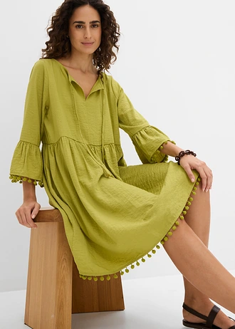 Robe fluide en viscose mélangée • vert cactus • Boutique bonprix