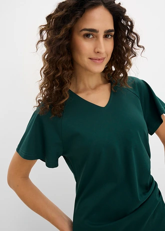 Robe en jersey coton • vert profond • Boutique bonprix