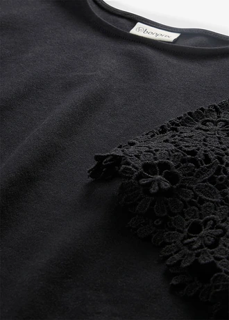 Bluză din bumbac • negru • magazin bonprix