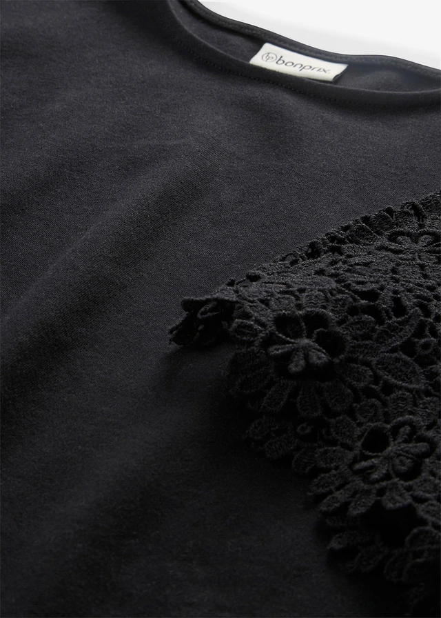 Bluză din bumbac • negru • magazin bonprix