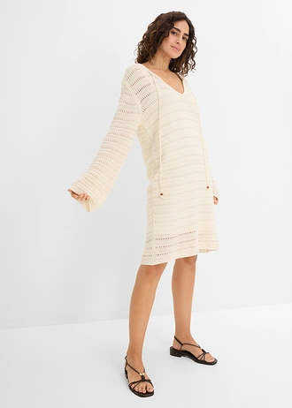 Gebreide mini jurk • wolwit • bonprix online shop