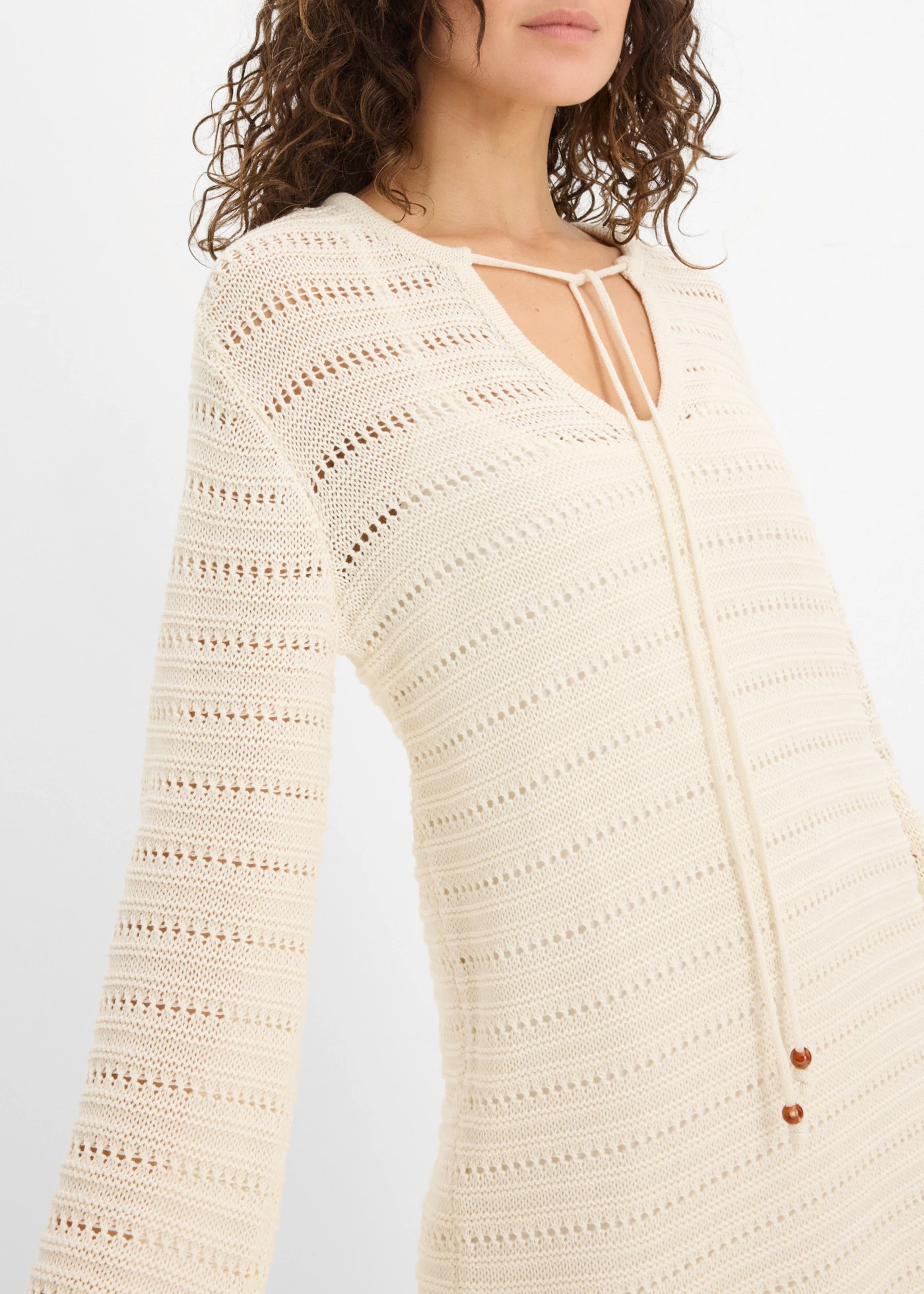 Gebreide mini jurk • wolwit • bonprix online shop