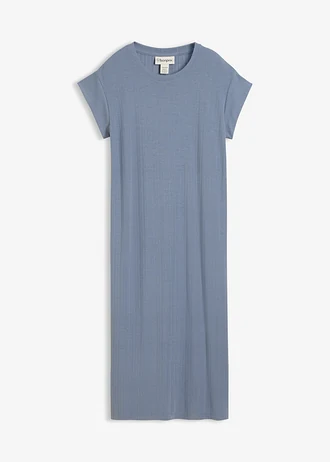Úpletové šaty z viskózového mixu • dymovo modrá • obchod bonprix