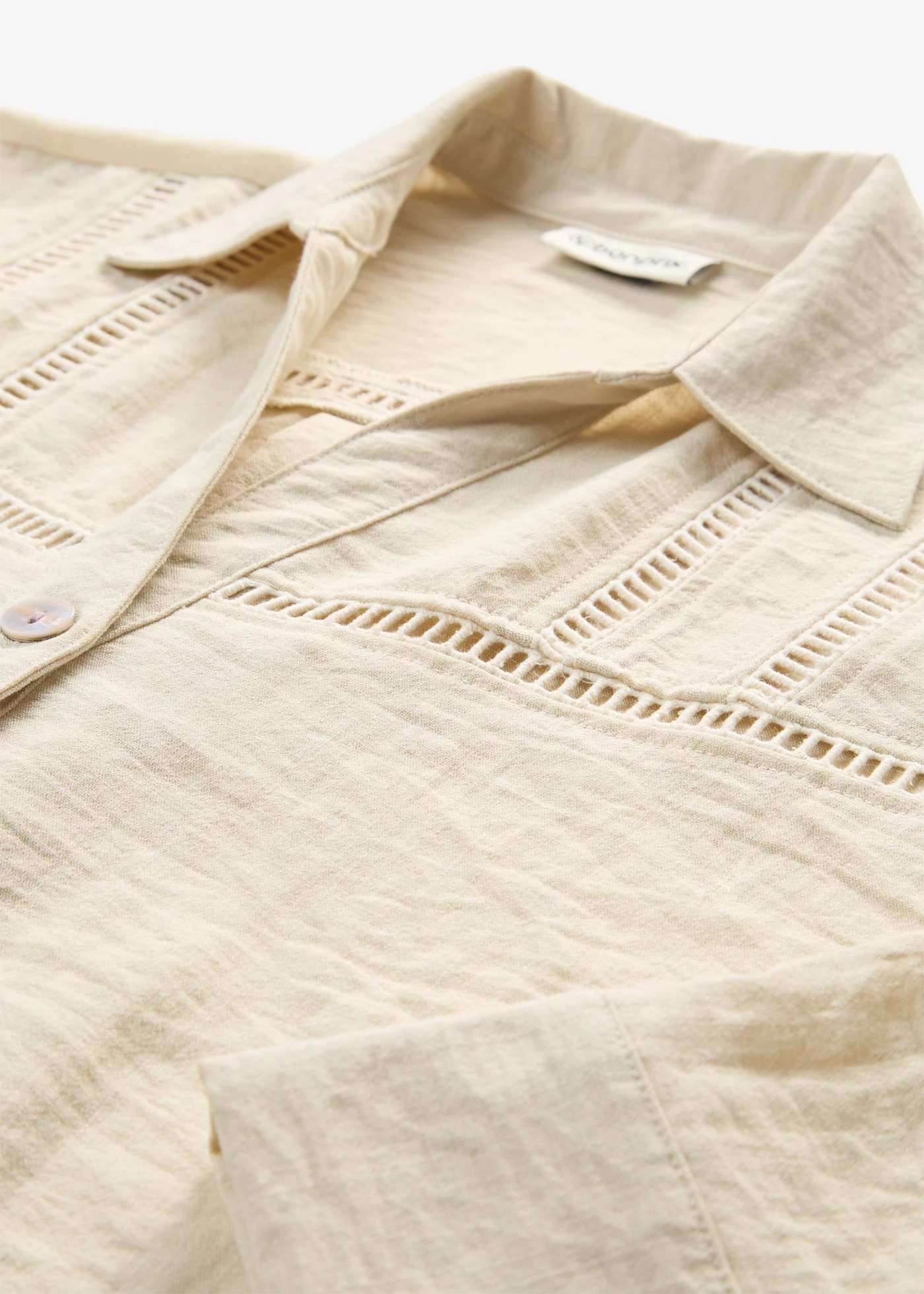 Overhemdblouse van een viscosemix • lichtsand • bonprix online shop