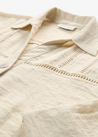 Overhemdblouse van een viscosemix • lichtsand • bonprix online shop