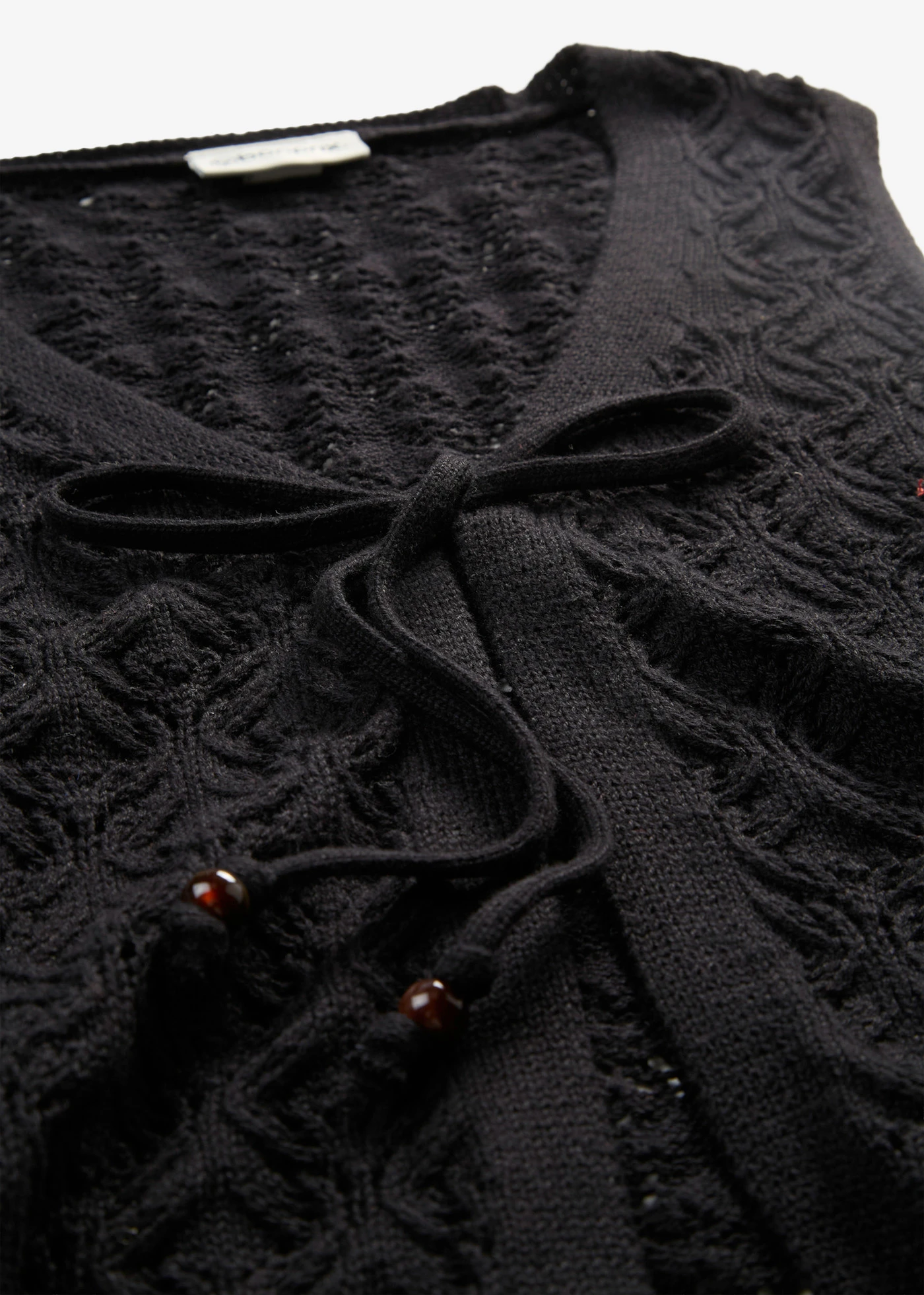 Jachetă tricotată ajurat • negru • magazin bonprix