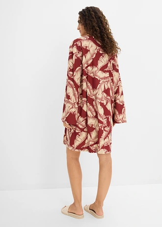 Robe-tunique fluide • rouge désert-sable clair imprimé • Boutique bonprix