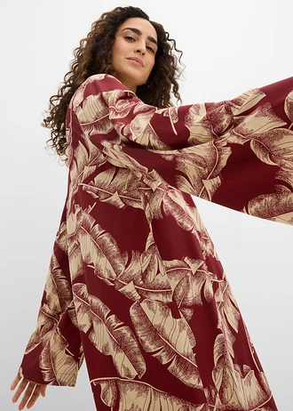 Robe-tunique fluide • rouge désert-sable clair imprimé • Boutique bonprix