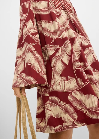 Robe-tunique fluide • rouge désert-sable clair imprimé • Boutique bonprix