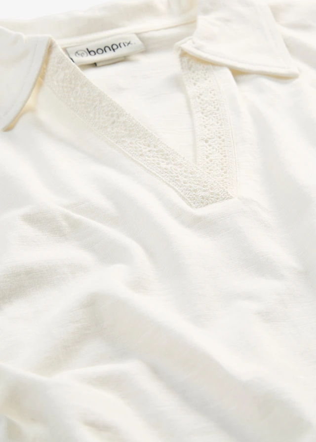 Polo 100% coton, Couleur: écru